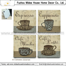 High Quality Blank Ceramic Coffee Coaster for Custom
